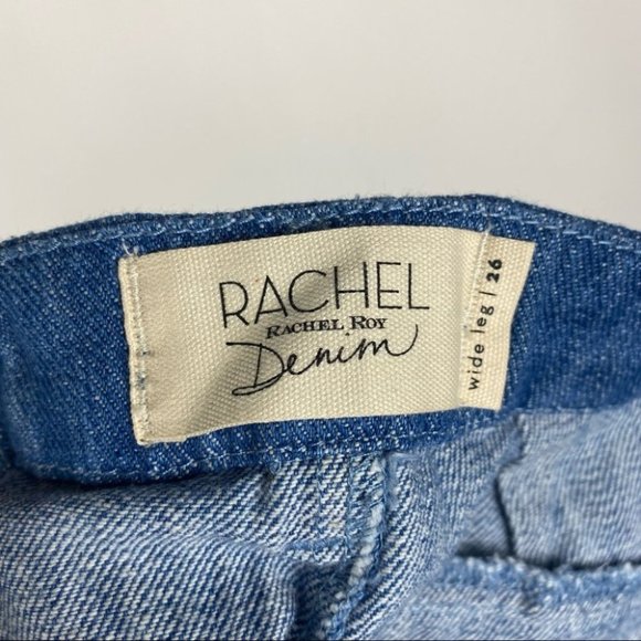 Rachel Rachel Roy Denim Cropped Wide Leg High Rise Cotton Blue pants - Picture 9 of 9